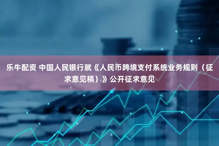 乐牛配资 中国人民银行就《人民币跨境支付系统业务规则（征求意见稿）》公开征求意见