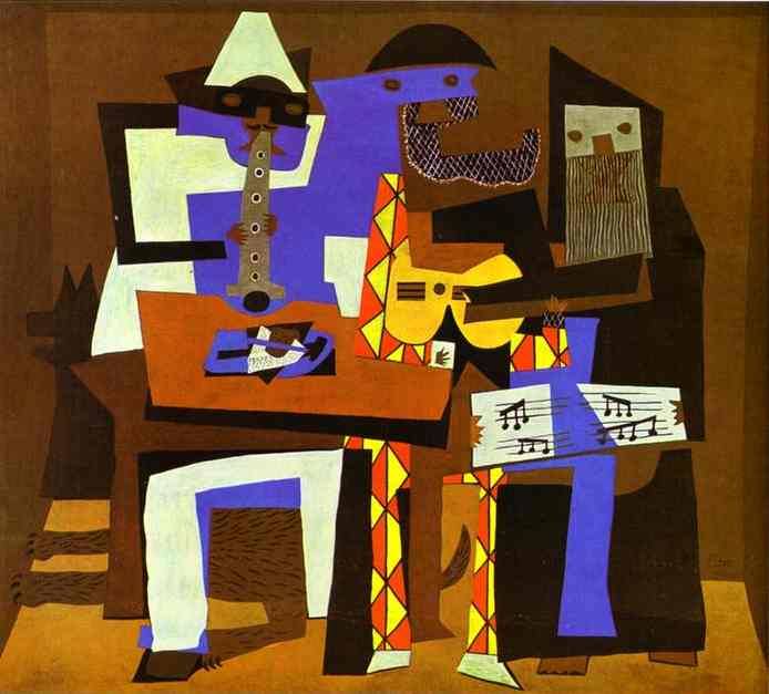 Pablo Picasso and his three Musicians